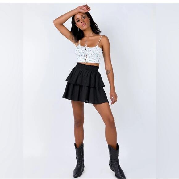 Princess polly mini ruffle black - Picture 1 of 8
